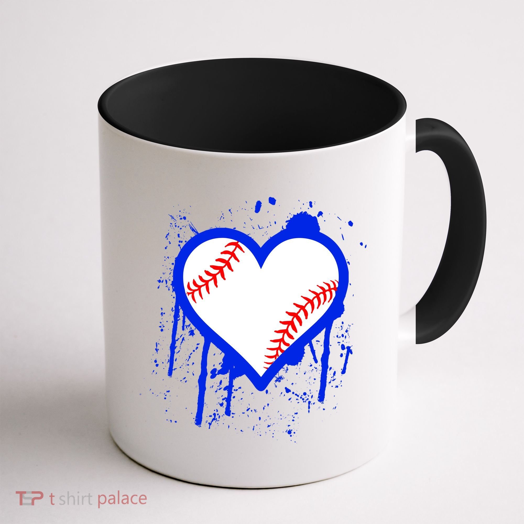 I Bleed Blue Baseball Heart Coffee Mug