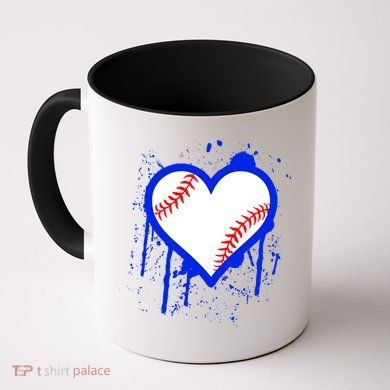 I Bleed Blue Baseball Heart Coffee Mug