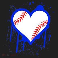 I Bleed Blue Baseball Heart Beanie thumb 2