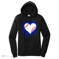 I Bleed Blue Baseball Heart Women's Hoodie thumb 0