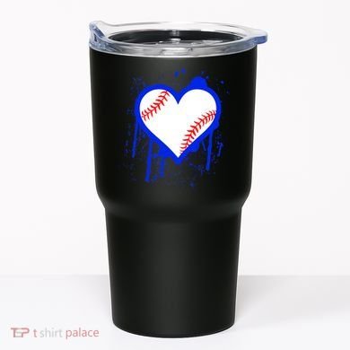 I Bleed Blue Baseball Heart Tumbler