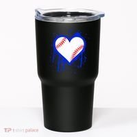 I Bleed Blue Baseball Heart Tumbler thumb 0