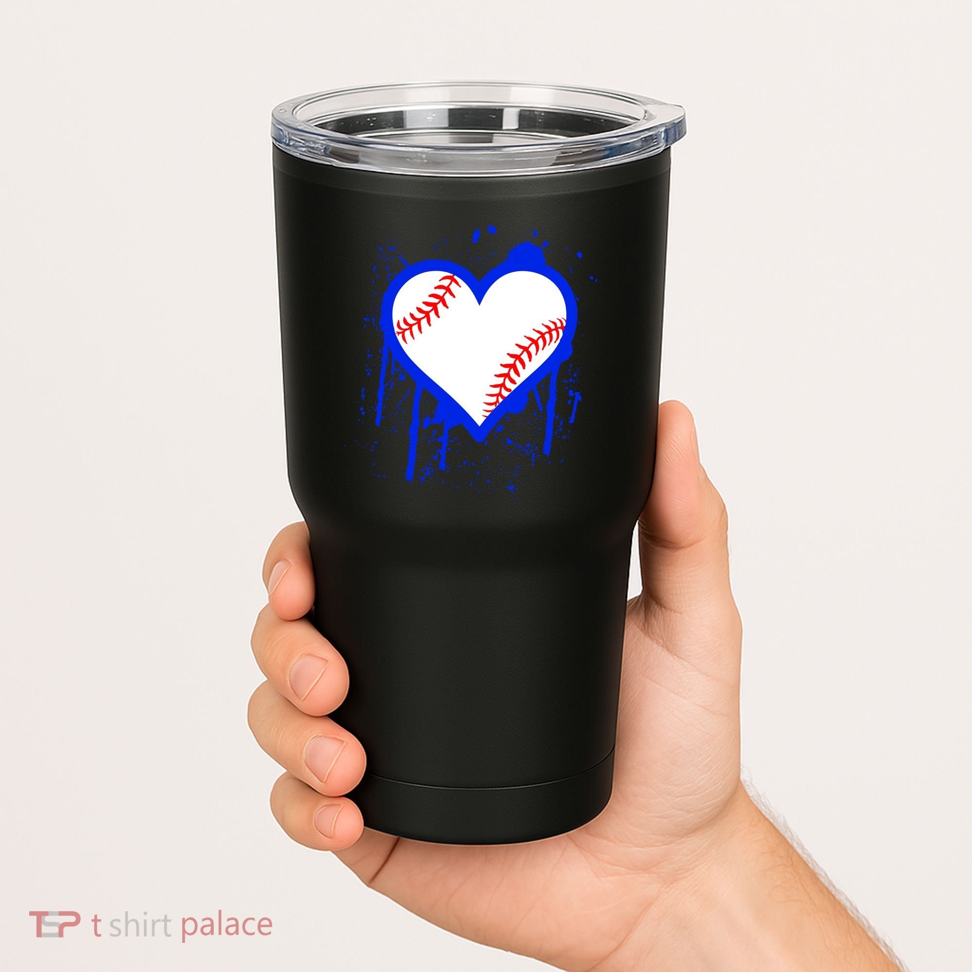 I Bleed Blue Baseball Heart Tumbler