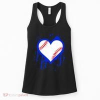 I Bleed Blue Baseball Heart Women's Tank Top thumb 0