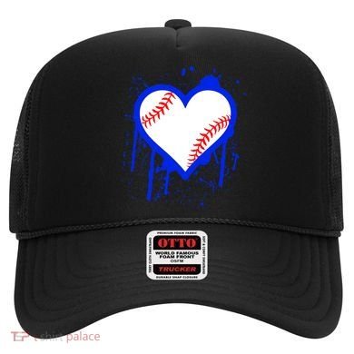 I Bleed Blue Baseball Heart Hat