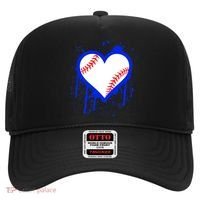 I Bleed Blue Baseball Heart Hat thumb 0