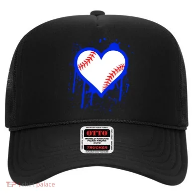 I Bleed Blue Baseball Heart Hat