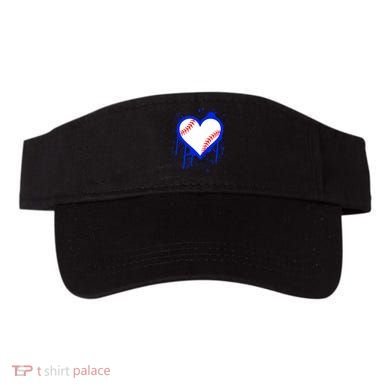 I Bleed Blue Baseball Heart Visor