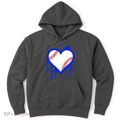 I Bleed Blue Baseball Heart Hoodie