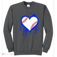 I Bleed Blue Baseball Heart Sweatshirt thumb 0