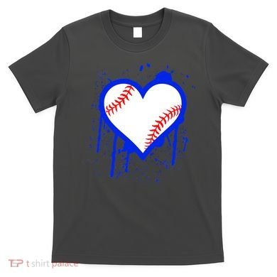 I Bleed Blue Baseball Heart T-Shirt
