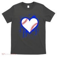 I Bleed Blue Baseball Heart T-Shirt thumb 0