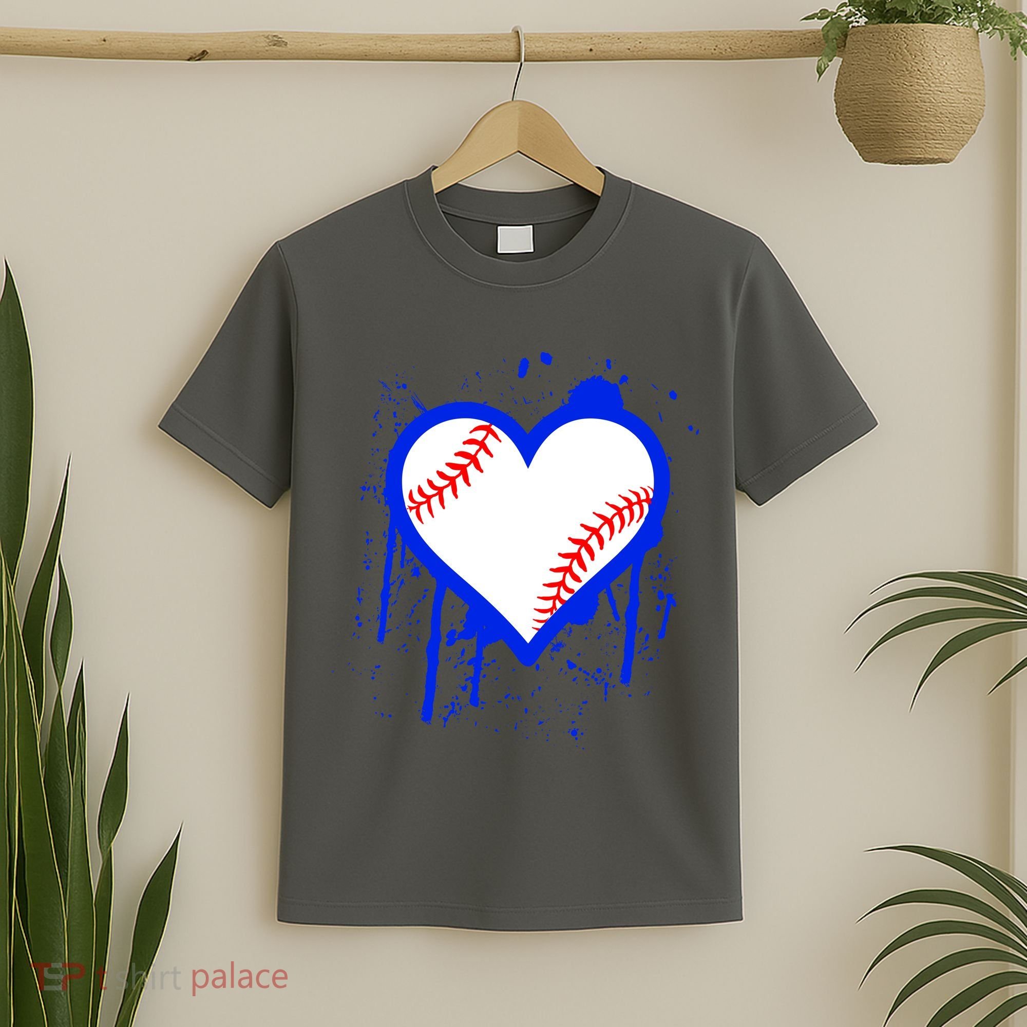 I Bleed Blue Baseball Heart T-Shirt