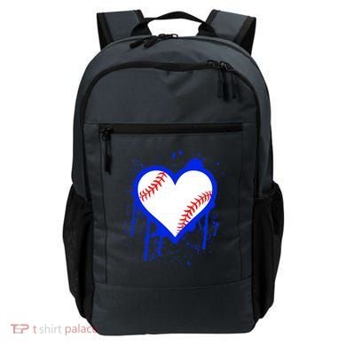 I Bleed Blue Baseball Heart Backpack