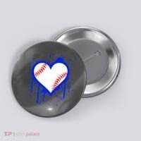 I Bleed Blue Baseball Heart Button thumb 0