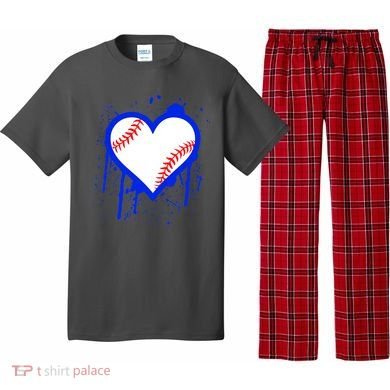 I Bleed Blue Baseball Heart Pajama Set