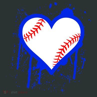 I Bleed Blue Baseball Heart Performance Fleece Hoodie