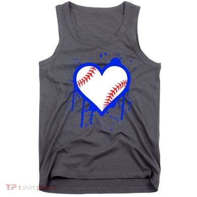 I Bleed Blue Baseball Heart Tank Top