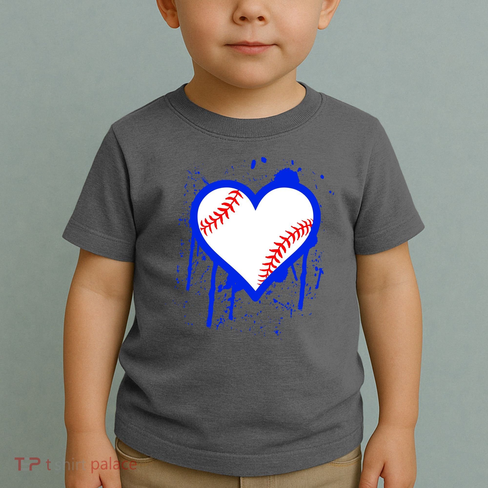 I Bleed Blue Baseball Heart Toddler T-Shirt