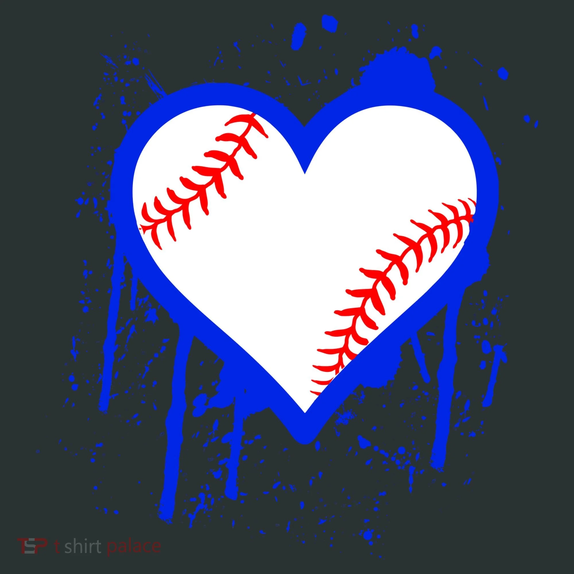 I Bleed Blue Baseball Heart Women's Long Sleeve Shirt