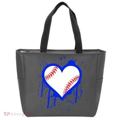I Bleed Blue Baseball Heart Tote Bag