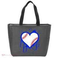 I Bleed Blue Baseball Heart Tote Bag thumb 0