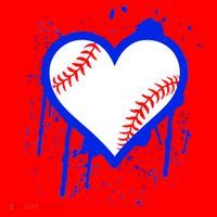 I Bleed Blue Baseball Heart Santa Hat thumb 1