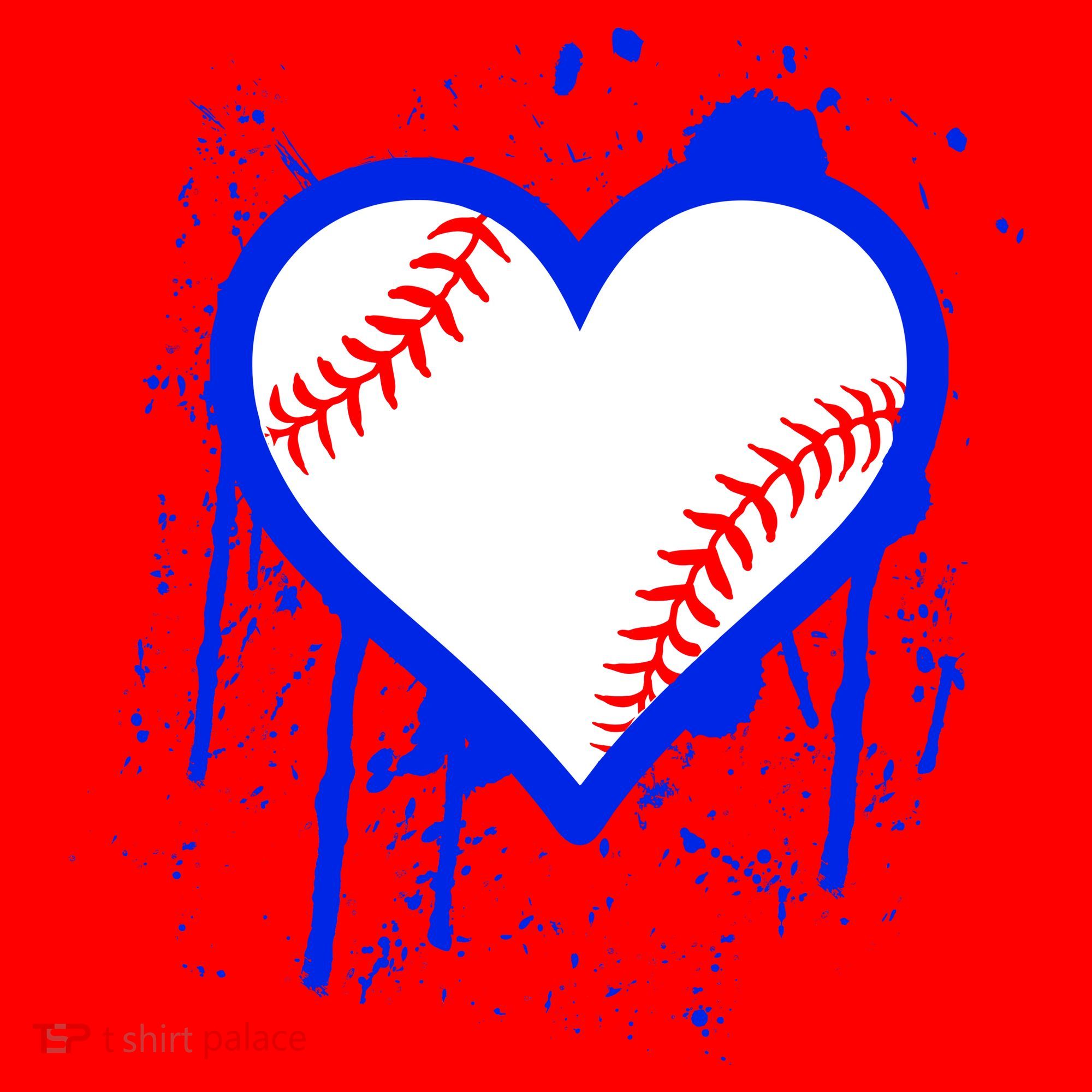 I Bleed Blue Baseball Heart Santa Hat