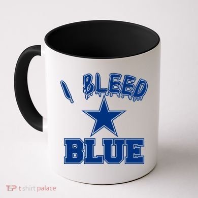 I Bleed Blue Dallas, Texas Fan Pride Coffee Mug