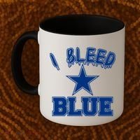 I Bleed Blue Dallas, Texas Fan Pride Coffee Mug thumb 2