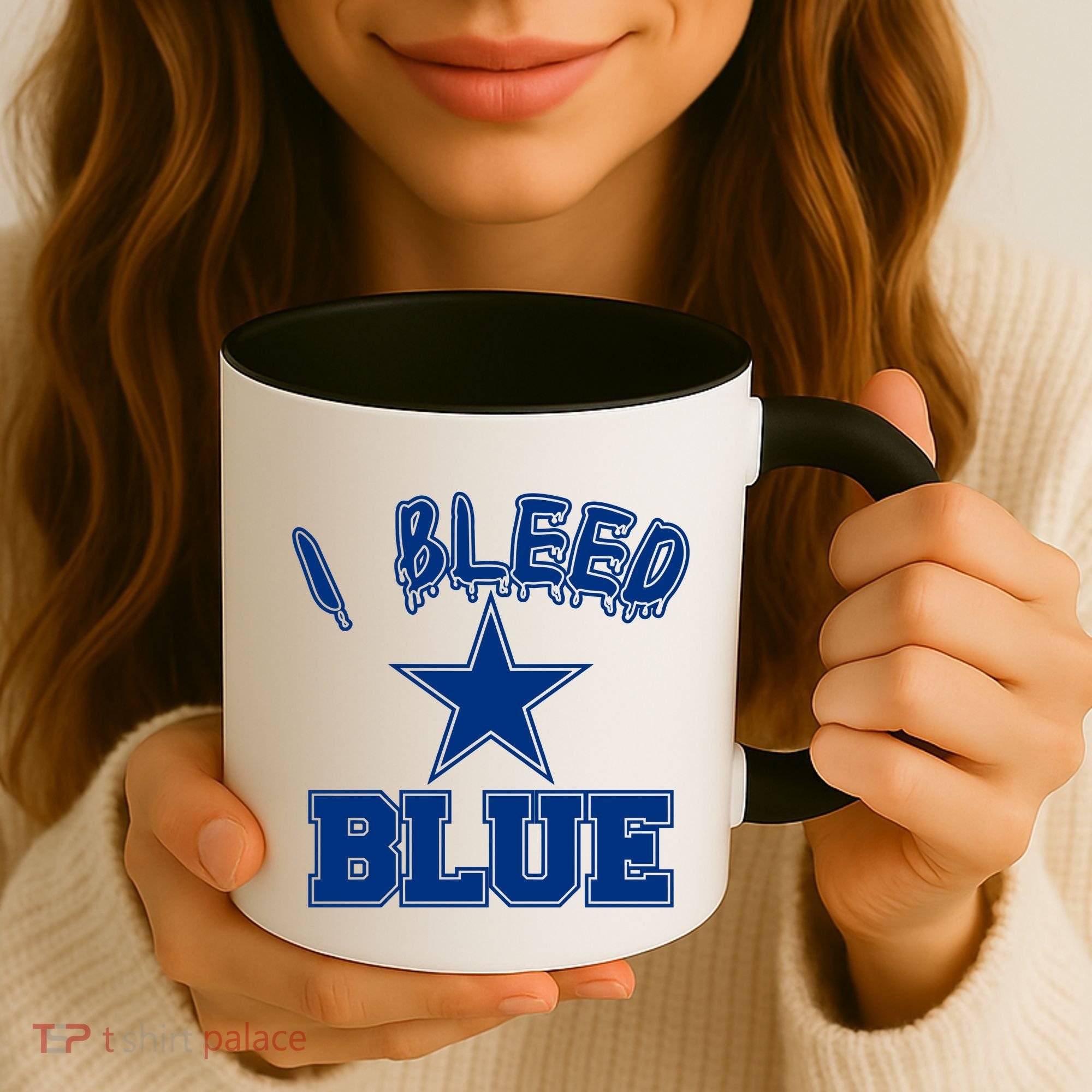 I Bleed Blue Dallas, Texas Fan Pride Coffee Mug