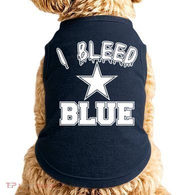 I Bleed Blue Dallas, Texas Fan Pride Doggie Tank