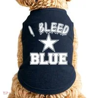 I Bleed Blue Dallas, Texas Fan Pride Doggie Tank thumb 0