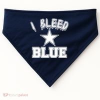 I Bleed Blue Dallas, Texas Fan Pride USA-Made Doggie Bandana thumb 0