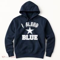 I Bleed Blue Dallas, Texas Fan Pride Hoodie thumb 0