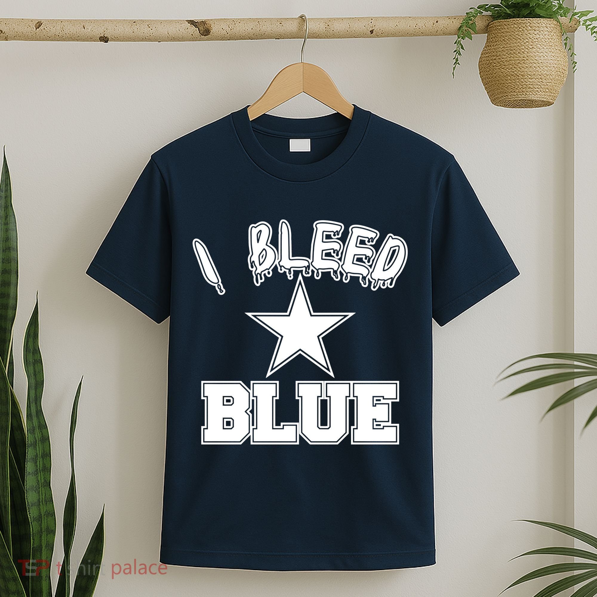I Bleed Blue Dallas, Texas Fan Pride T-Shirt