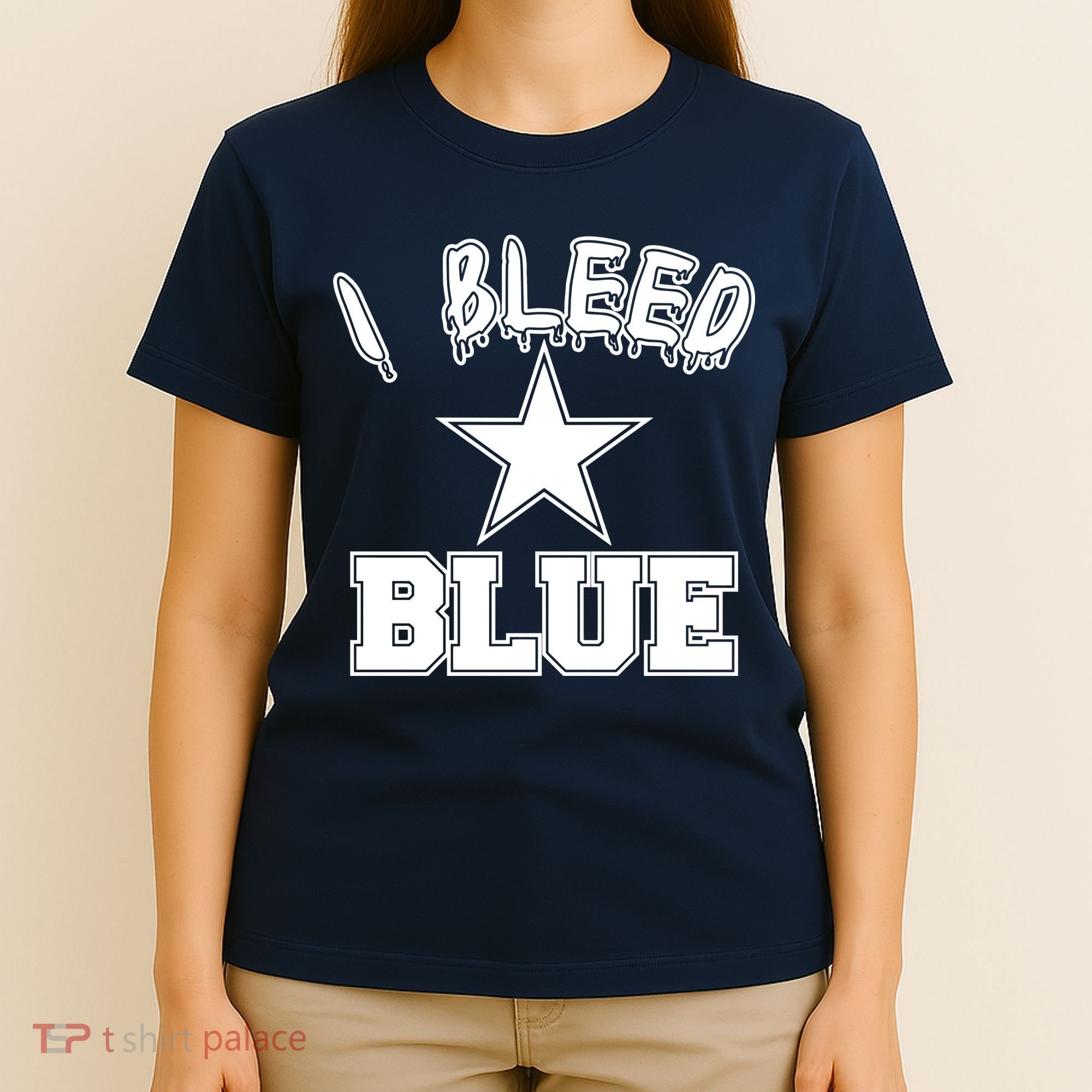 I Bleed Blue Dallas, Texas Fan Pride T-Shirt