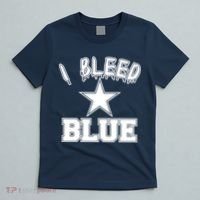 I Bleed Blue Dallas, Texas Fan Pride T-Shirt thumb 5