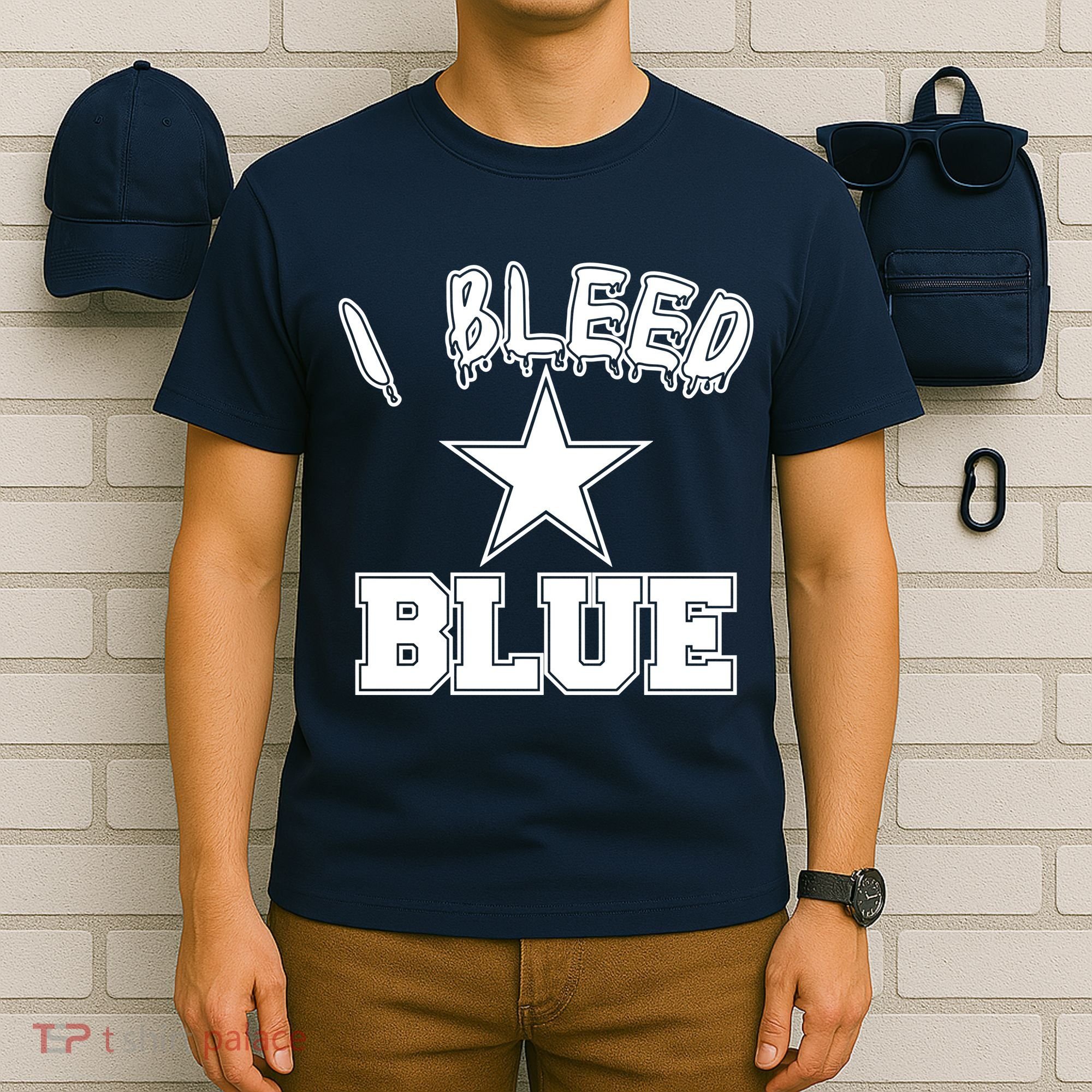 I Bleed Blue Dallas, Texas Fan Pride T-Shirt