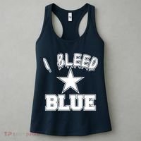 I Bleed Blue Dallas, Texas Fan Pride Women's Tank Top thumb 3