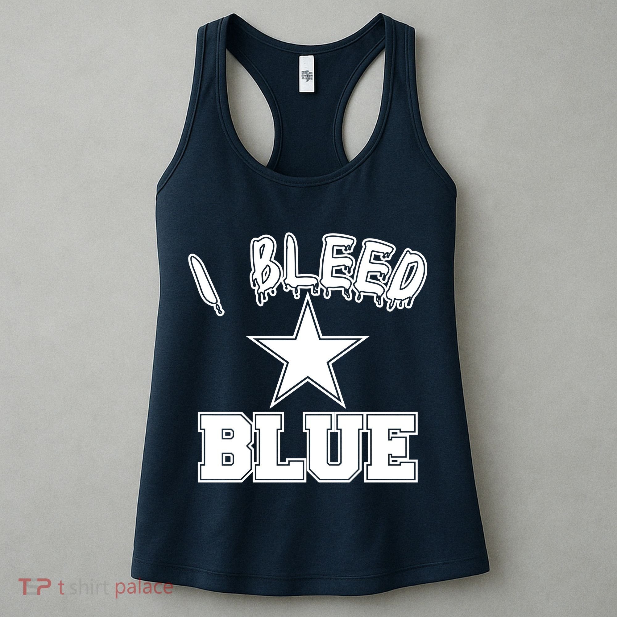 I Bleed Blue Dallas, Texas Fan Pride Women's Tank Top