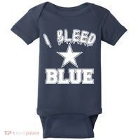I Bleed Blue Dallas, Texas Fan Pride Baby Bodysuit thumb 0