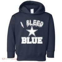 I Bleed Blue Dallas, Texas Fan Pride Toddler Hoodie thumb 0