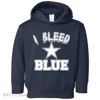 I Bleed Blue Dallas, Texas Fan Pride Toddler Hoodie thumb 0