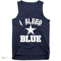 I Bleed Blue Dallas, Texas Fan Pride Tank Top thumb 0