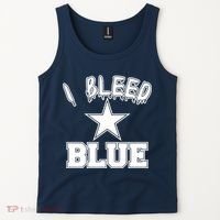 I Bleed Blue Dallas, Texas Fan Pride Tank Top thumb 2