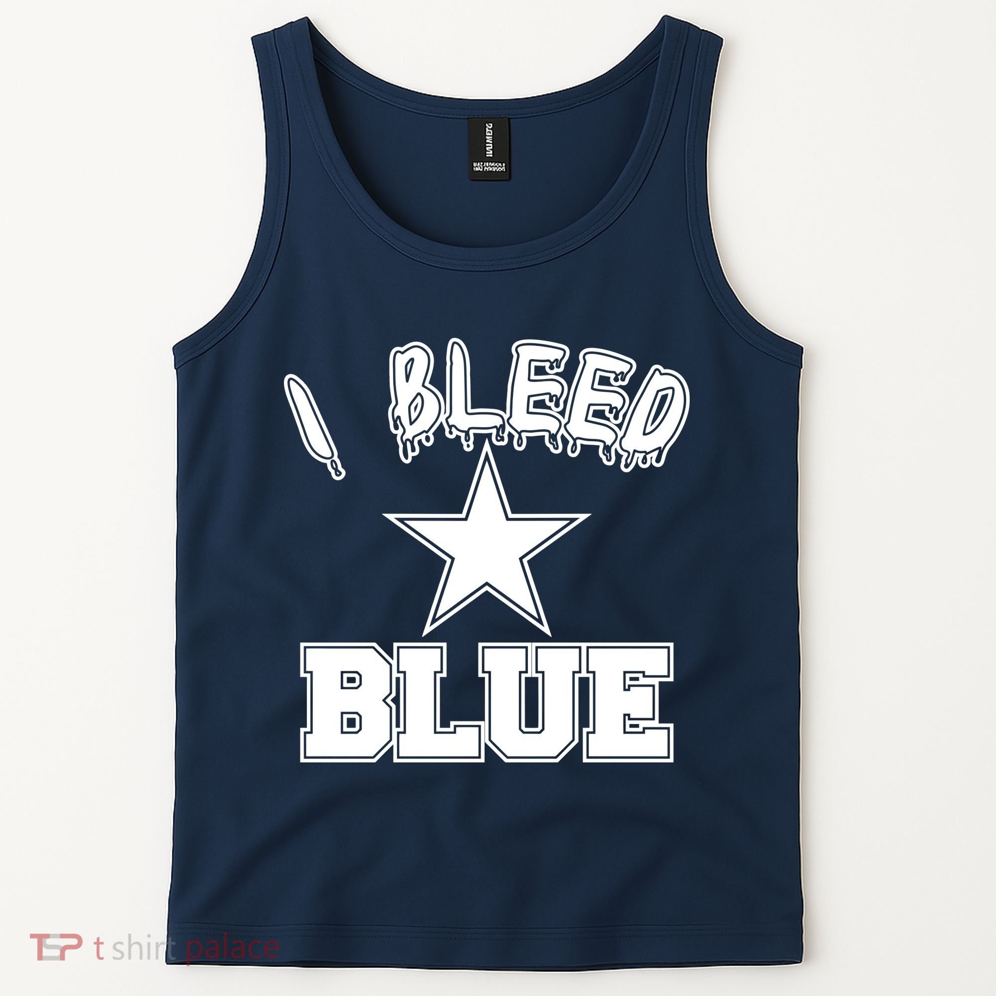 I Bleed Blue Dallas, Texas Fan Pride Tank Top