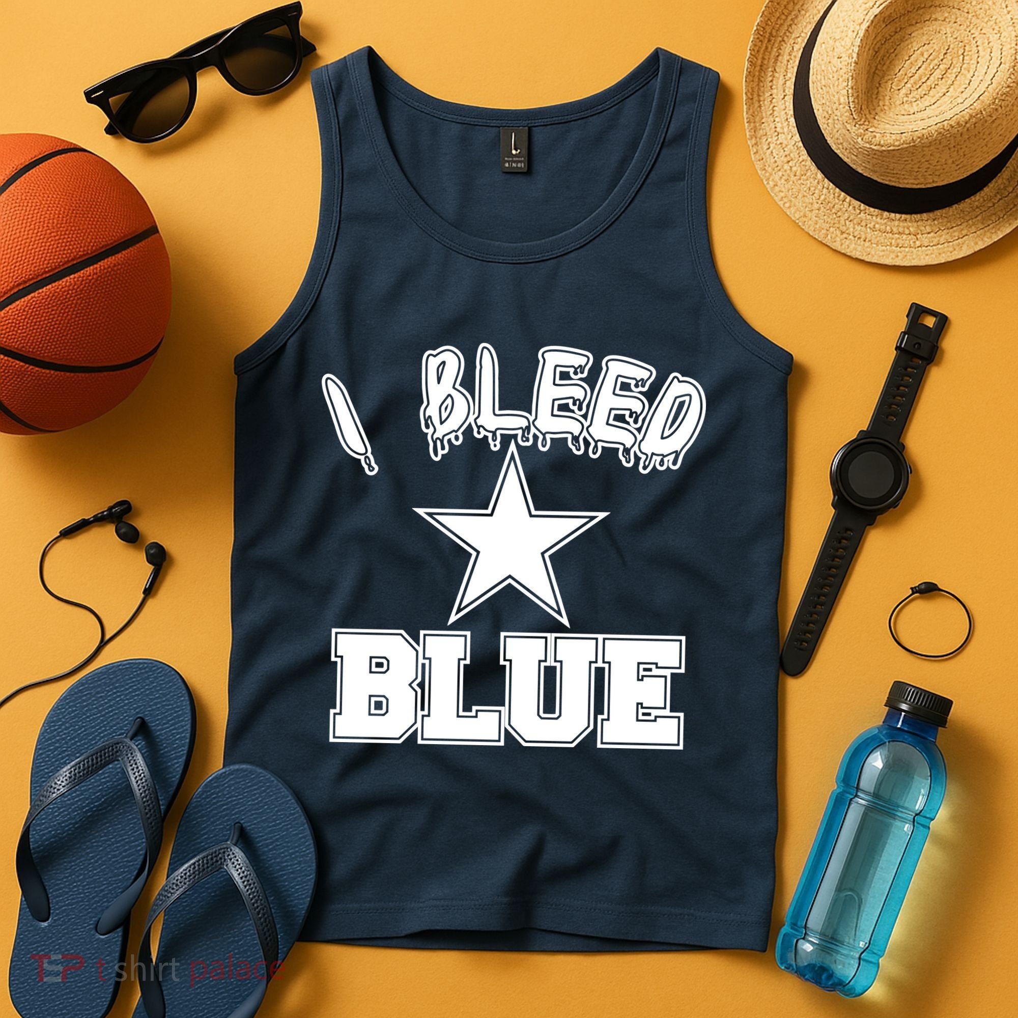 I Bleed Blue Dallas, Texas Fan Pride Tank Top