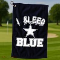 I Bleed Blue Dallas, Texas Fan Pride Golf Towel thumb 1