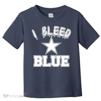 I Bleed Blue Dallas, Texas Fan Pride Toddler T-Shirt